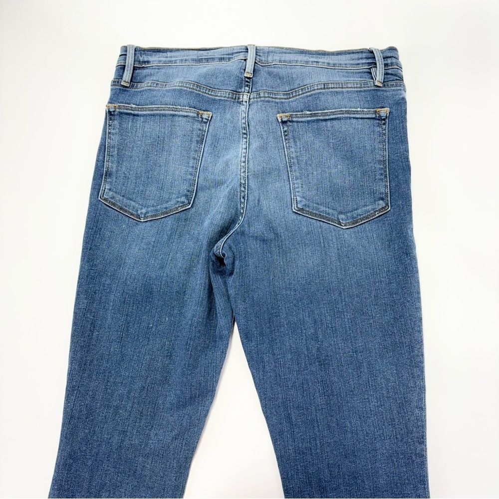 Frame Le High Skinny Crop Jeans Size 30 Arenas Wash Step Fray Hem Distressed - Picture 8 of 12